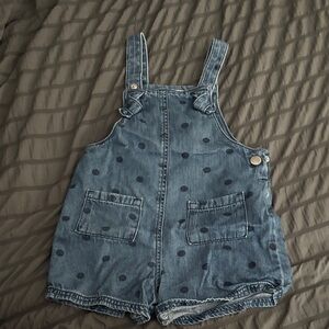 Denim Polka Dot Overalls